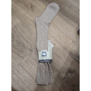 WORLD'S SOFTEST Socks WeekendCollection Crew Ragg/Textured Beige/ Oatmeal NEW
